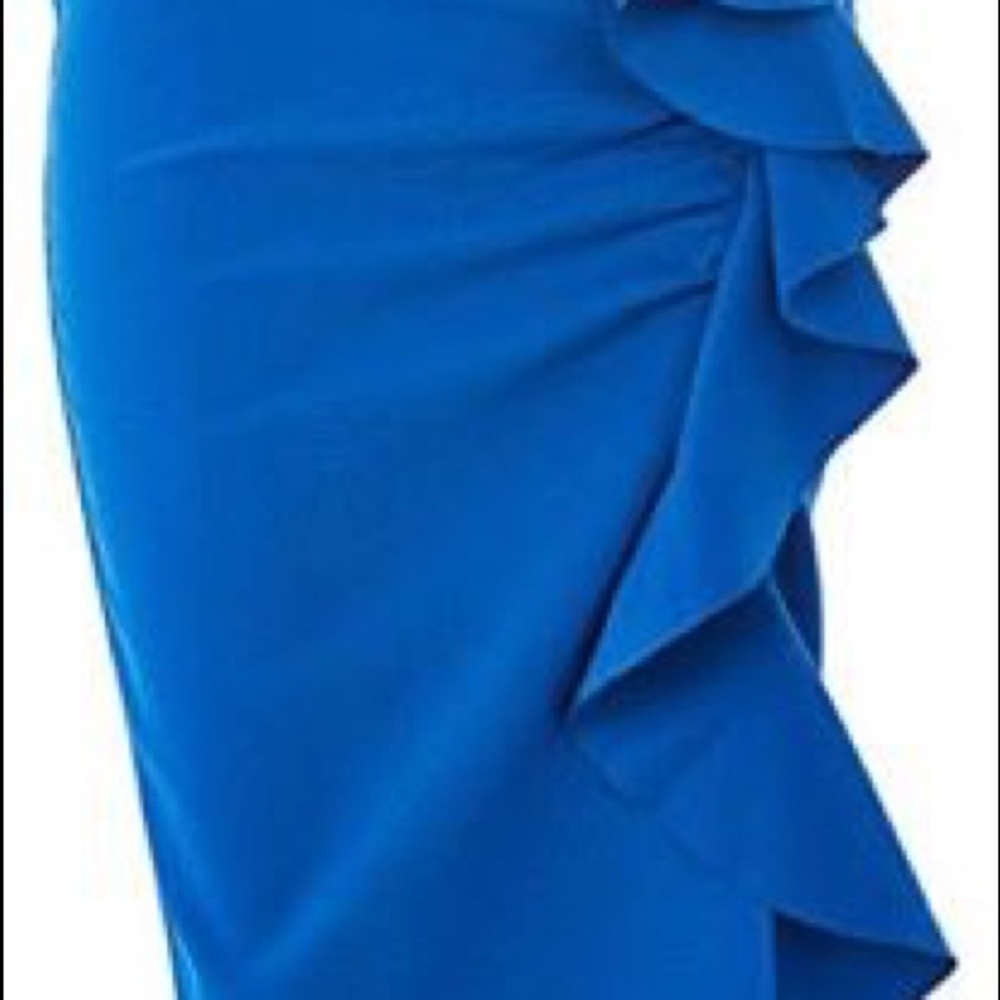 Top Shop Ruffle Crepe Midi Skirt